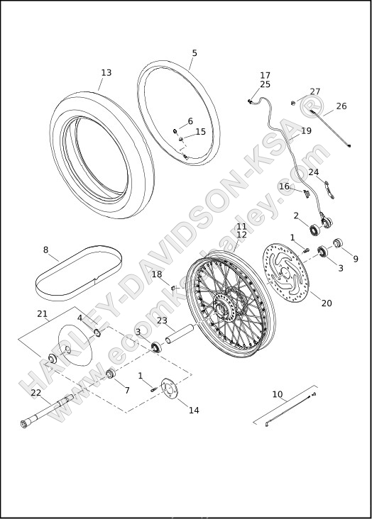 WHEELS, FRONT, LACED